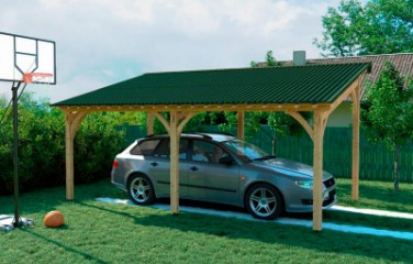 Што такое навес CarPort і як яго правільна атуліць андулінам