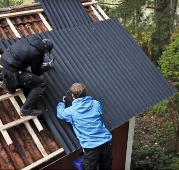 Правила складирования Ондулина на крыше во время монтажа