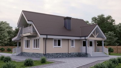 Төбесінде қоңыр Ondulin плиткалары бар үйдің қасбетінің түсіне арналған идеялар