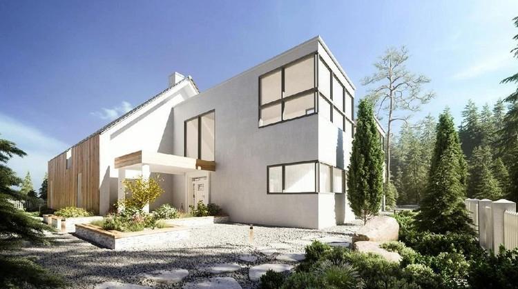 Жалпақ шатыры бар үй