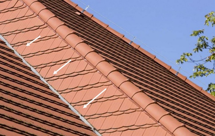 алюмініевая яндоўка на даху з керамічнай чарапіцы